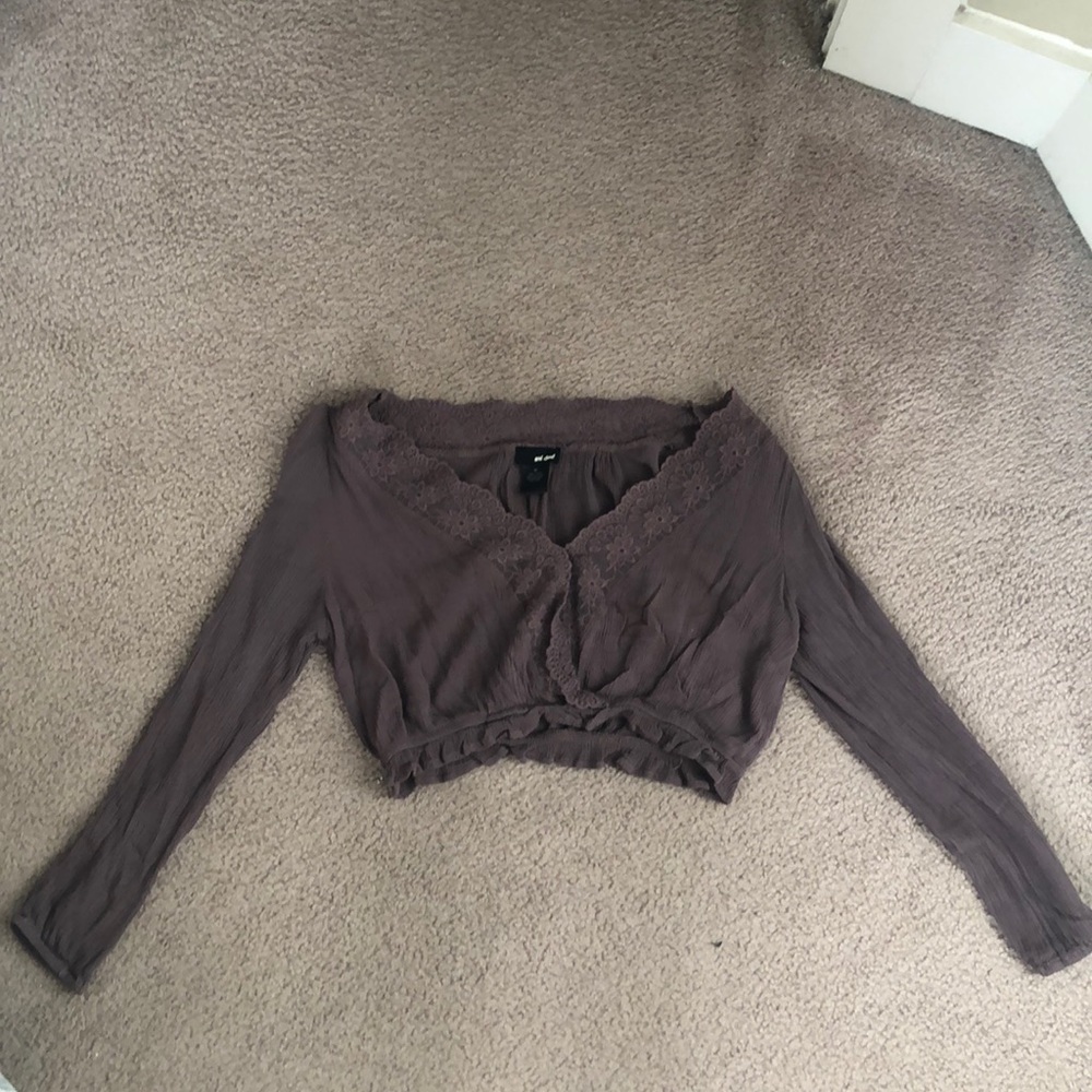 Long sleeve crop top